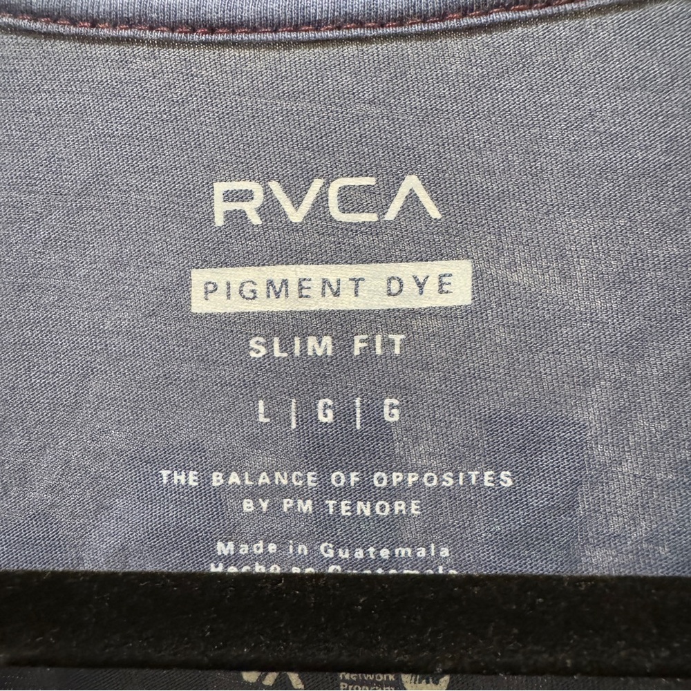Navy RVCA Men’s Tee - Picture 2 of 3